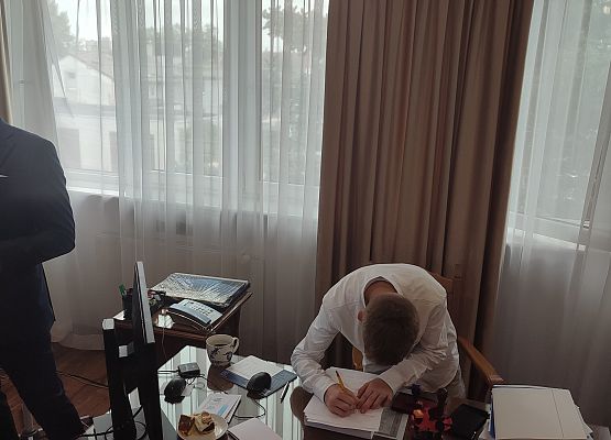 Uczniowie naszej szkoły w Urzędzie Gminy Nowa Wieś Lęborska.