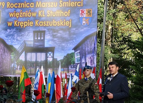 Uroczystości - 79 Rocznica Marszu Śmierci więźniów KL Stutthof w Krępie Kaszubskiej.
