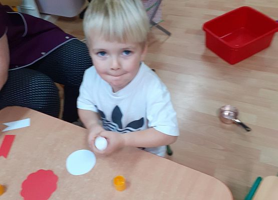 Młodsza grupa przy pracy