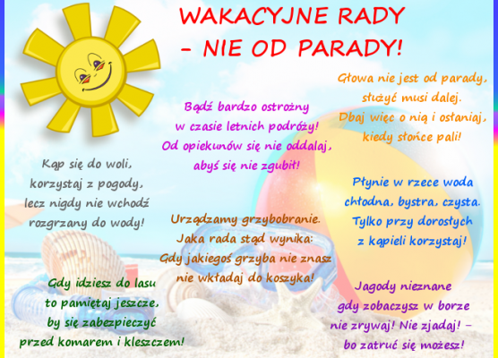 Grafika 2: Wakacyjne rady - nie od parady!