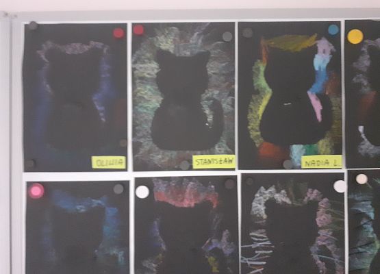 Grafika 20: Magiczne koty - praca plastyczna