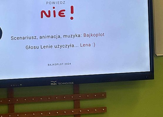 Grafika 8: Prelekcja profilaktyczna na temat hejtu, cyberprzemocy oraz przemocy rówieśniczej w klasach I - III