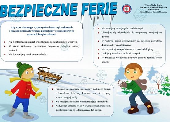 Grafika 1: Bezpieczne ferie zimowe