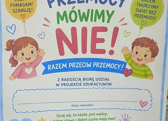 Grafika 1: Razem Bez Przemocy - Przemocy mówimy NIE - projekt edukacyjny