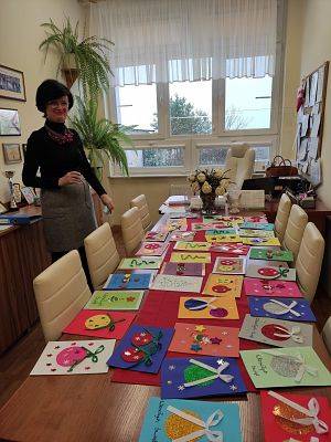 Kartki Świąteczne, które zostaną przekazane osobom samotnym