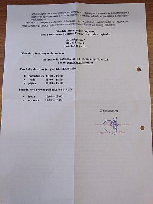  Grafika #1: Informacja od Powiatowego Centrum Pomocy Rodzinie