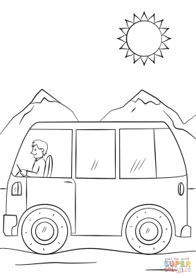 Grafika #1: Autobus w barwach wakacji