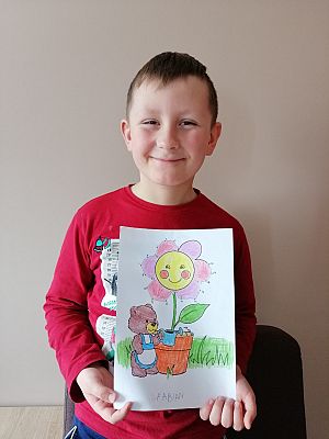  Grafika #20: Dzieci pracują w domu