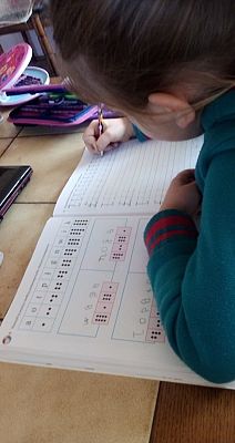  Grafika #5: Dzieci pracują w domu